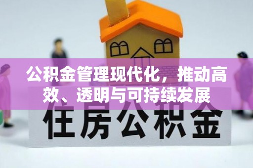 平房公积金管理现代化，推动高效、透明与可持续发展