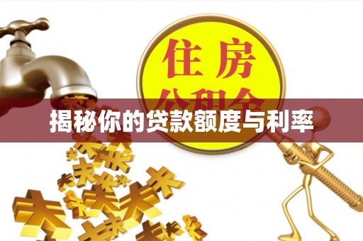平房揭秘你的贷款额度与利率